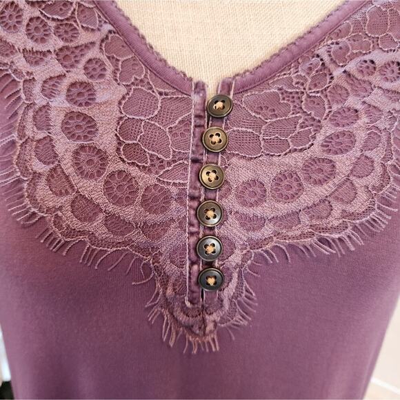 MATILDA JANE SMALL PURPLE LACE PEPLUM TUNIC - Picture 5 of 7